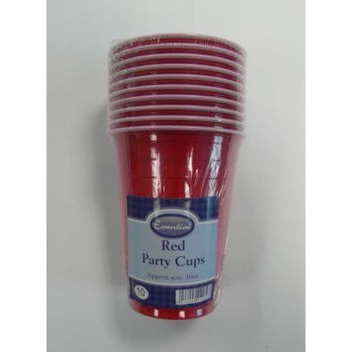 See more information about the Essential Red Plastic Party Cup 16 Oz (10 Pack)